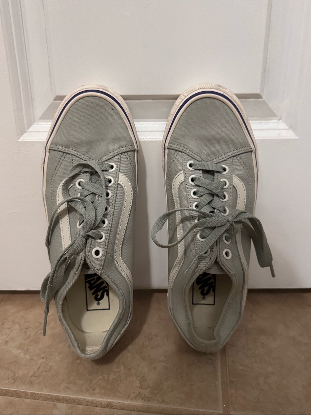 Vans Old Skool Sneakers in Light Gray and White